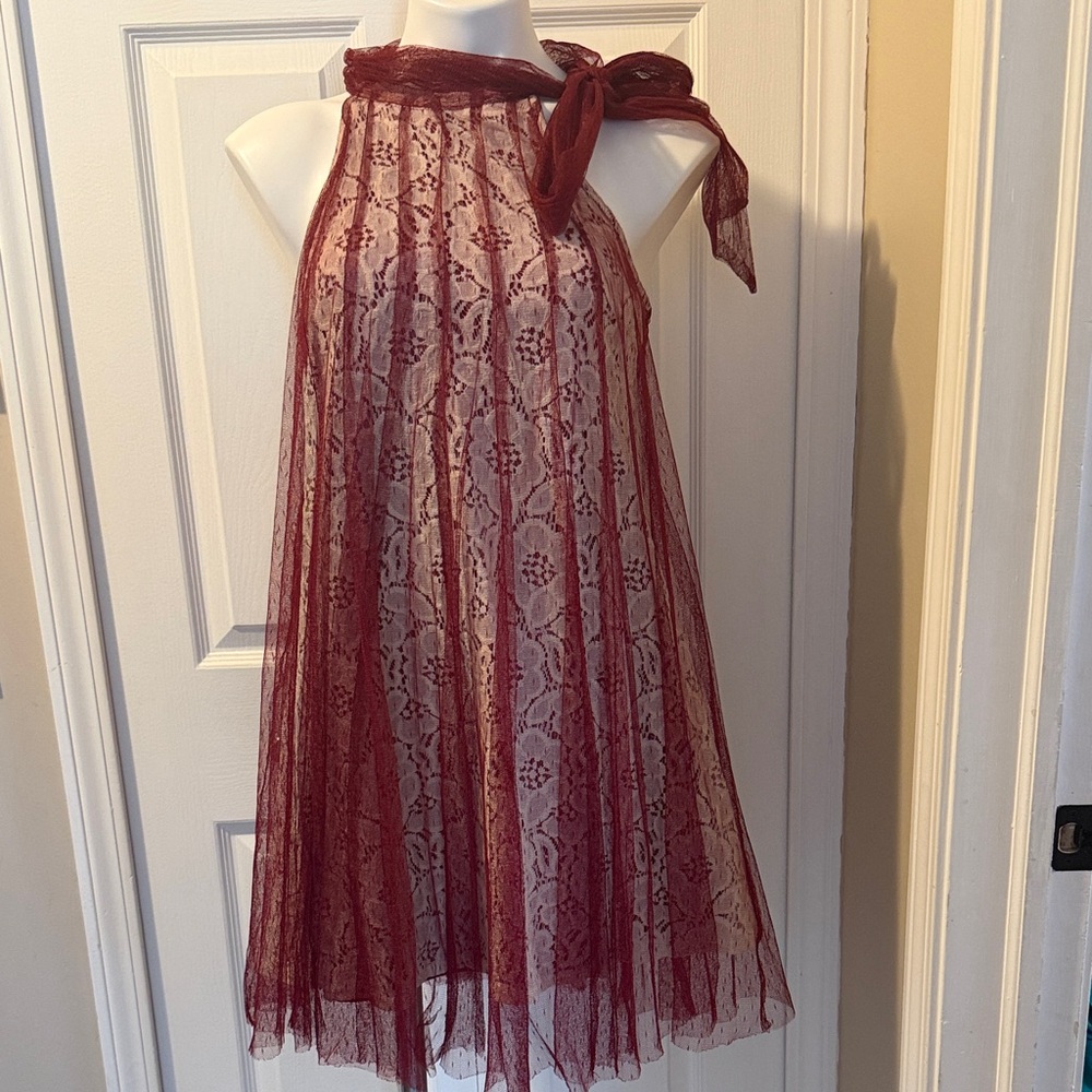 Altar’d State Burgundy Lace Dress, Size S